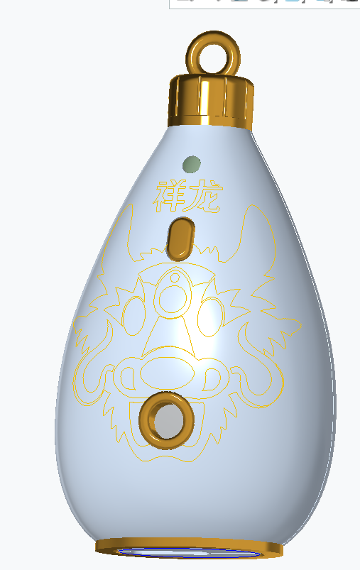 Front and back views of the atomizing pendant